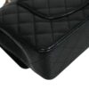 MEDIUM DOUBLE FLAP interior open view showing compartments and lining