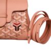 GOYARD MINI SAIGON corner detail showing leather stitching