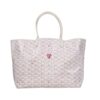 GOYARD ST. LOUIS CLAIRE VOIE corner detail showing leather stitching