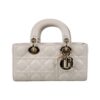 DIOR D-JOY SMALL close up of leather texture and material