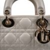 DIOR D-JOY SMALL corner detail showing leather stitching