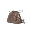 BOTTEGA VENETA CONCERT POUCH close up of signature hardware detail