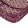 GOYARD BELVEDERE PM interior open view showing compartments and lining