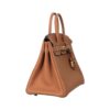 HERMES BIRKIN 25 corner detail showing leather stitching