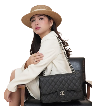Keiselyn Benitez of KCLUXURYBAGS, a trusted reseller of authentic luxury bags like Chanel, Hermes, and Louis Vuitton
