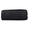 Bottega Veneta Andiamo Medium Black Intrecciato Leather Bag – Flat Lay Front View on Clean White Background | KC Luxury Bags