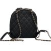 KCLUXURYBAGS CC Day Backpack - Front View with Extended Chain Strap