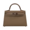 KCLUXURYBAGS HERMÈS MINI KELLY ETOUPE PHW - Front View